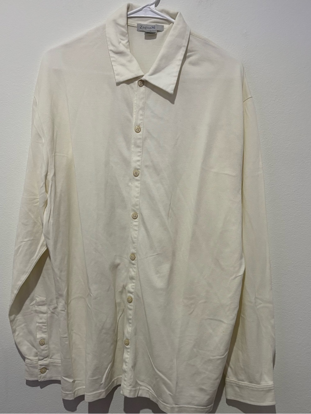 Zegna Sport Cream Button Down Size Large